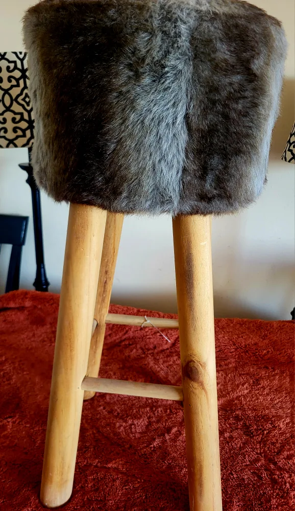 Faux Fur Stool thumbnail