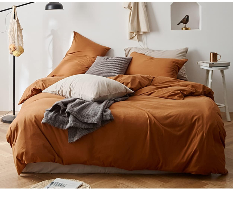 Queen Duvet +  Caramel Pumpkin Cover with Zipper Closure - photo 3