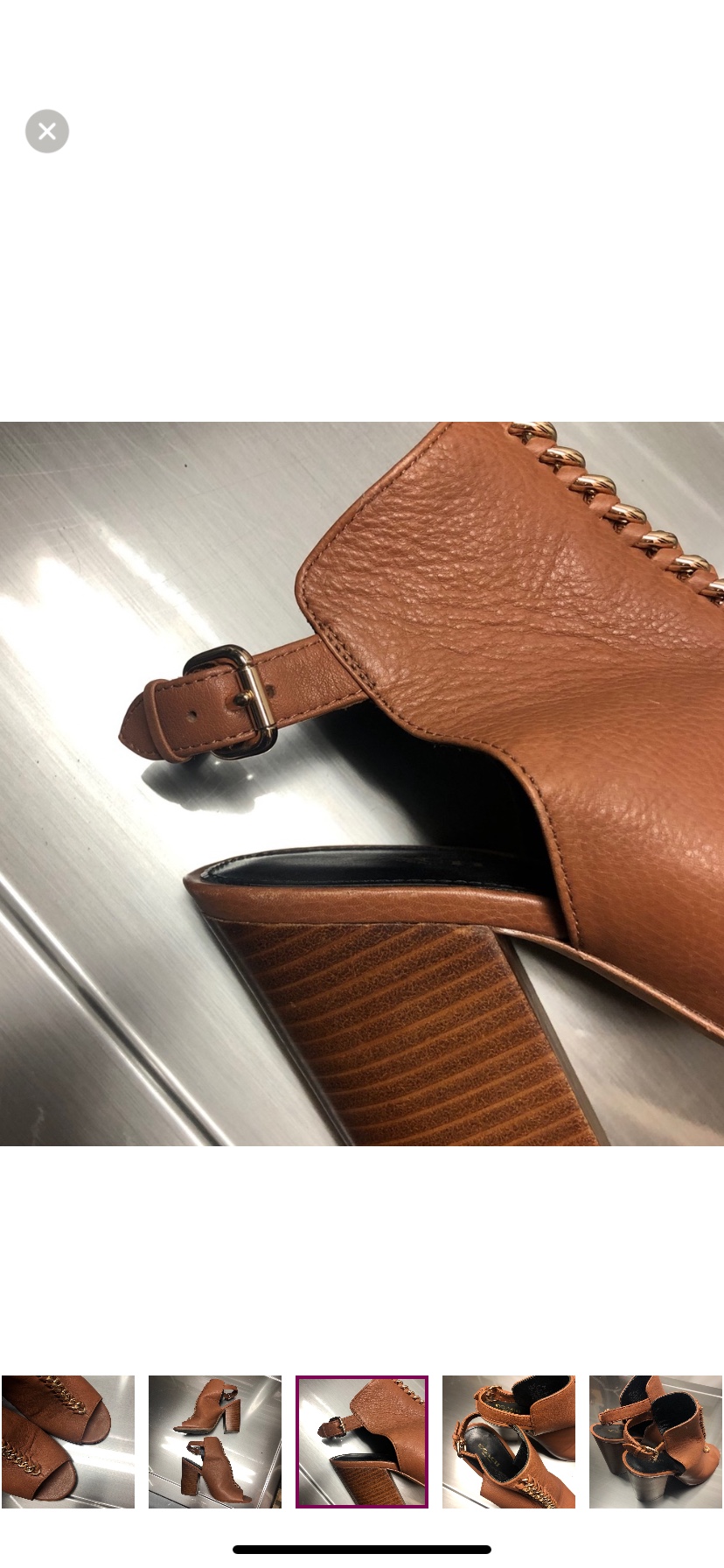 Coach Sandford Saddle Leather Peep Toe Booties - photo 5