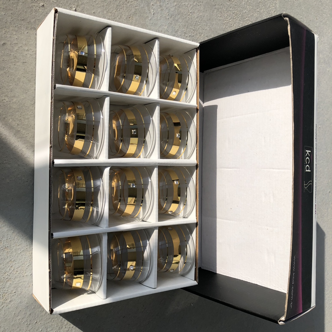 Set of 12 gold Trimmed glass for Arabic coffee - photo 2