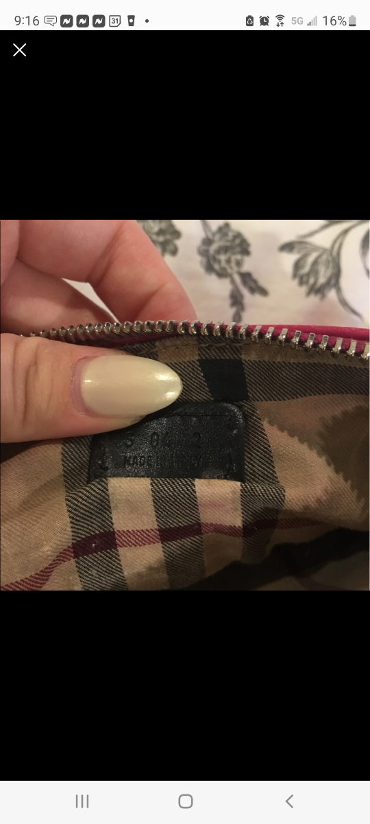 Burberry Pink Leather Clutch