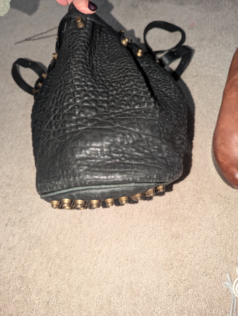 Alexander Wang Studded Black Leather Bag - photo 3