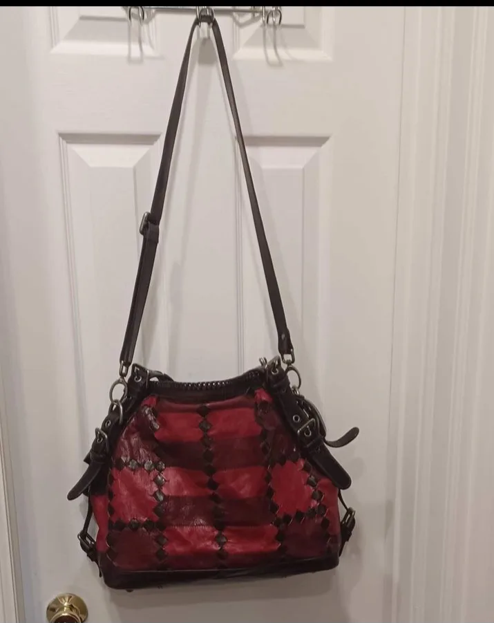 Genuine Leather Patchwork Designer Handbag image indicator(5)