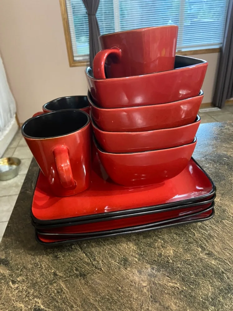 Red Dinnerware Set