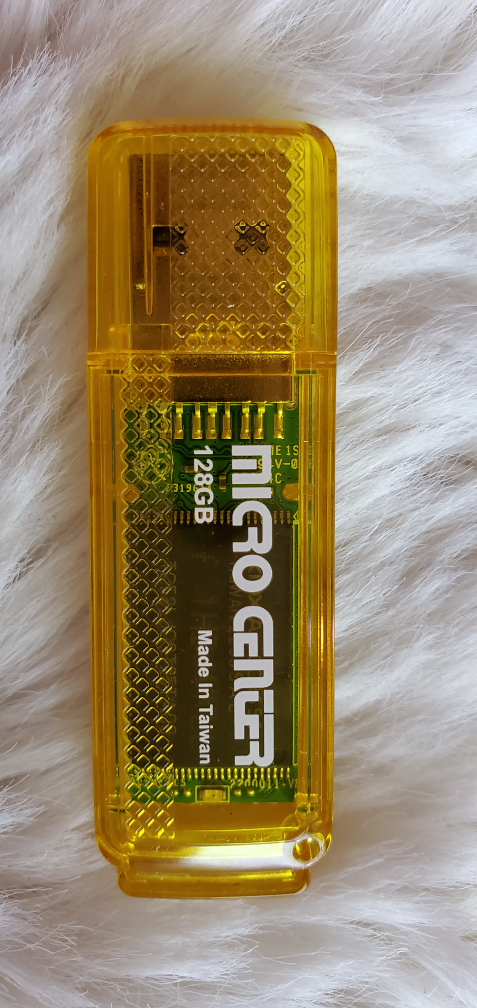 128GB Yellow Micro Center USB Flash Drive