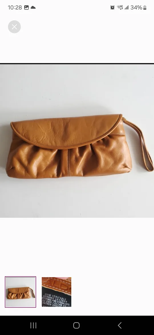 Brown Leather Clutch thumbnail