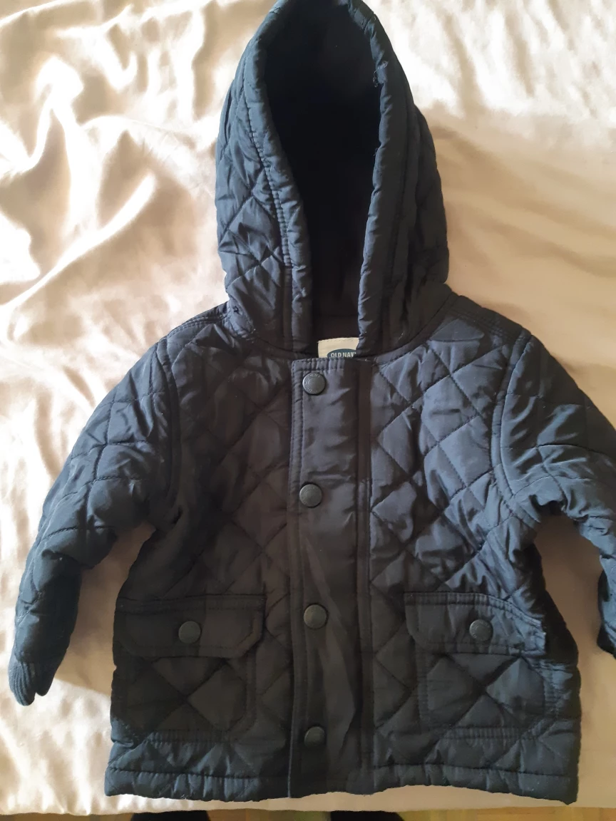 Kids Diamond Pattern Winter Jacket/Black Fall Jacket - photo 2