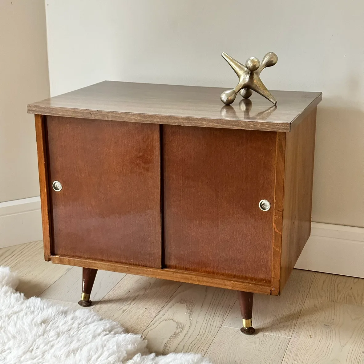 Mid-Century Modern Sliding Door Cabinet