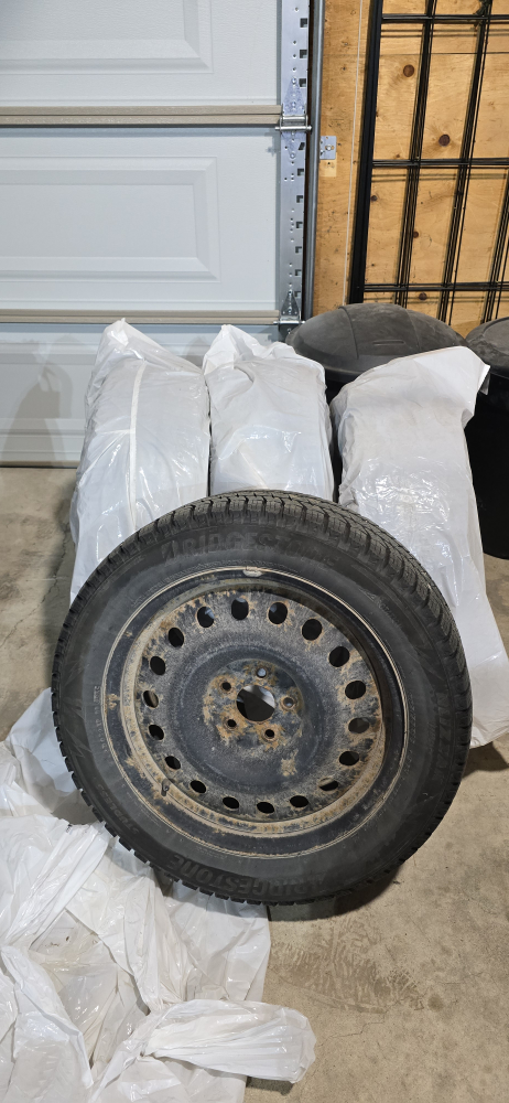 18" Bridgestone Blizzak WS90 Tires on Rims