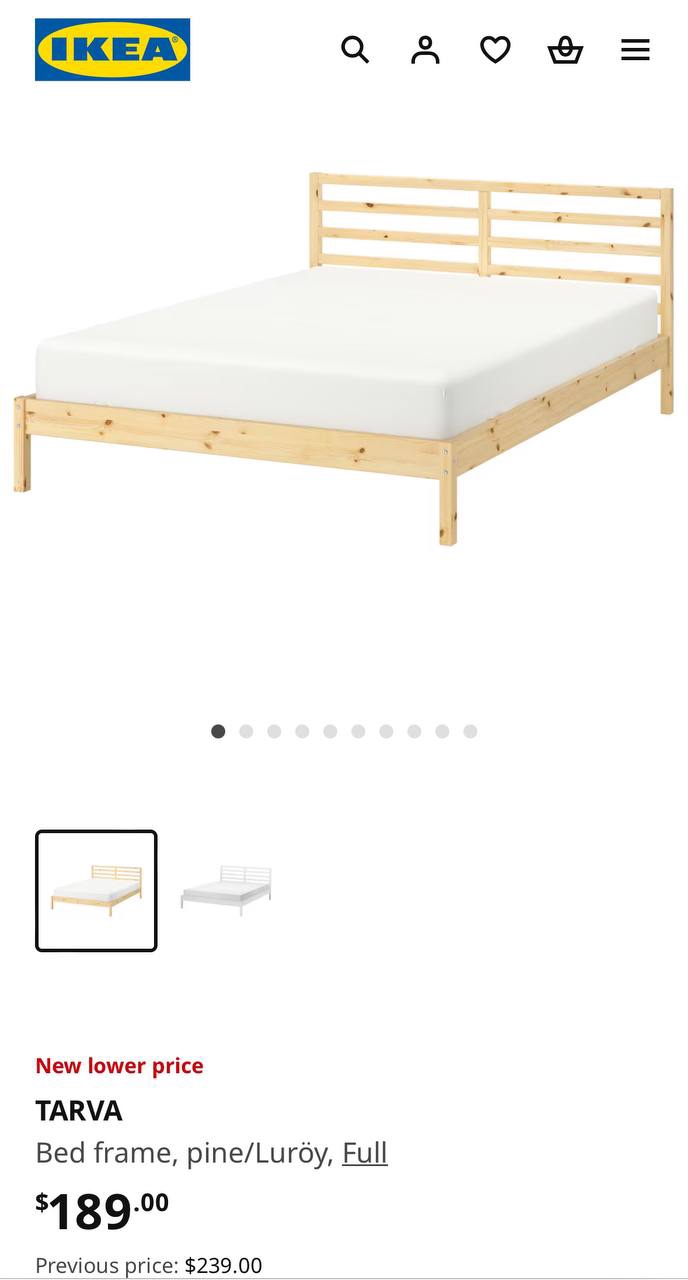 IKEA Full Size Bed Frame Pine