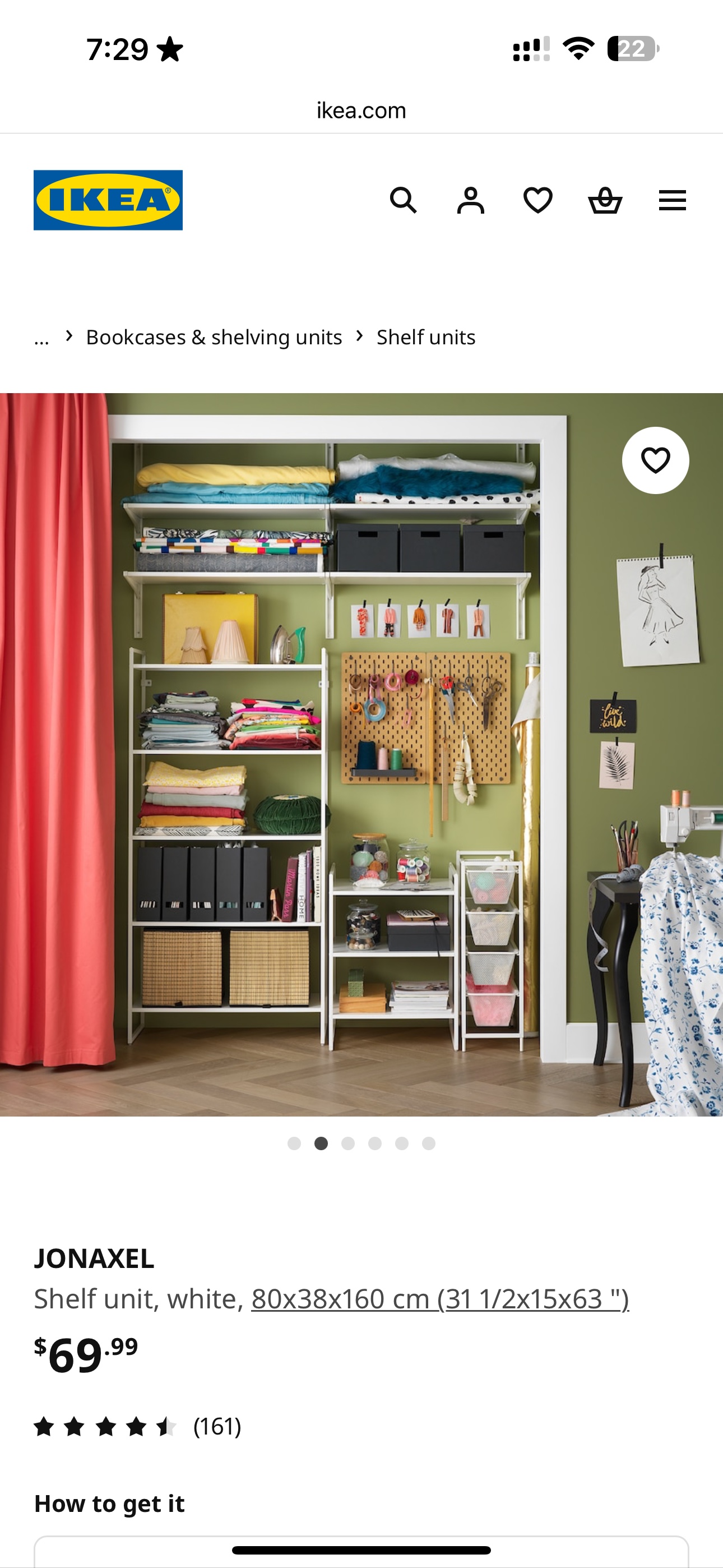 IKEA JONAXEL White Shelf Unit - photo 2