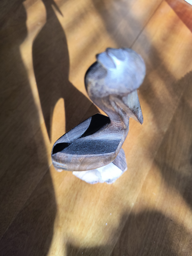 Wooden Bird Statue ironwood - photo 2