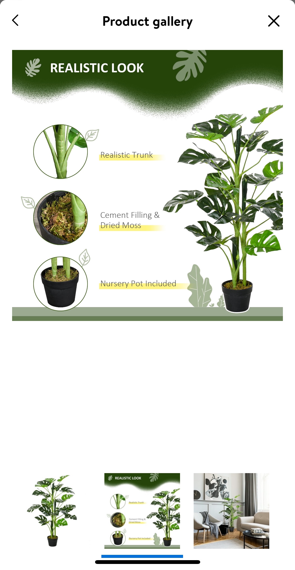 Artificial Monstera Plant - photo 2