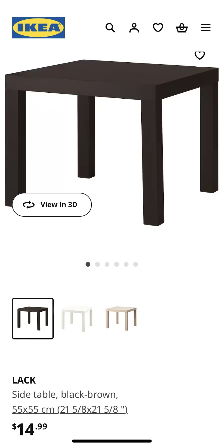IKEA LACK Side Table with Tile Top sticker - photo 2