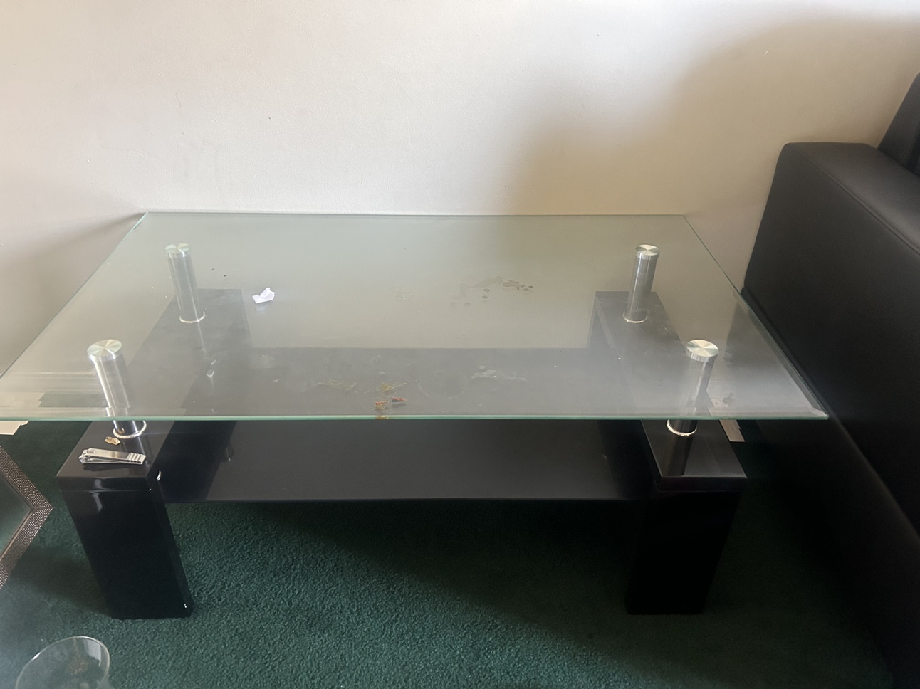 Glass Top Coffee Table and living room set of sofa - photo 3