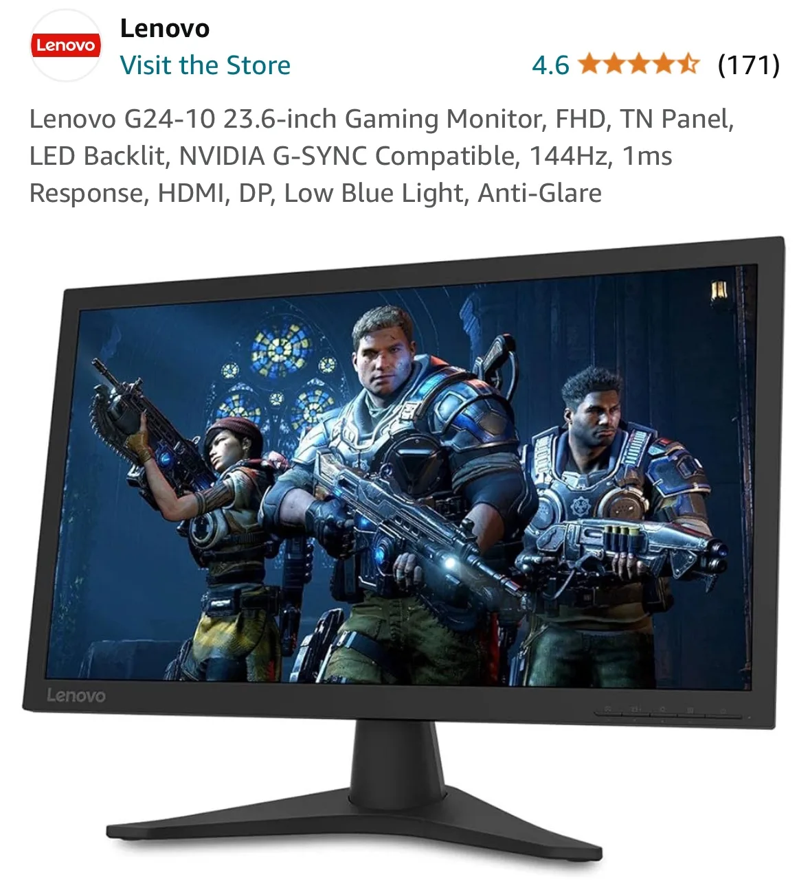 Lenovo G24-10 Gaming Monitor thumbnail