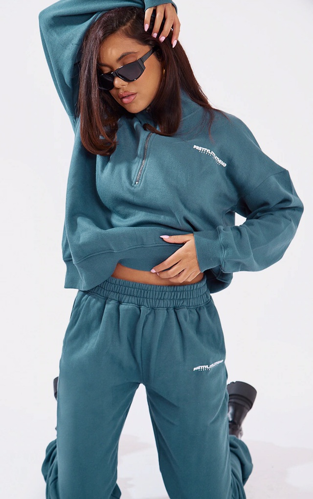 PrettyLittleThing Teal Blue Sweatsuit