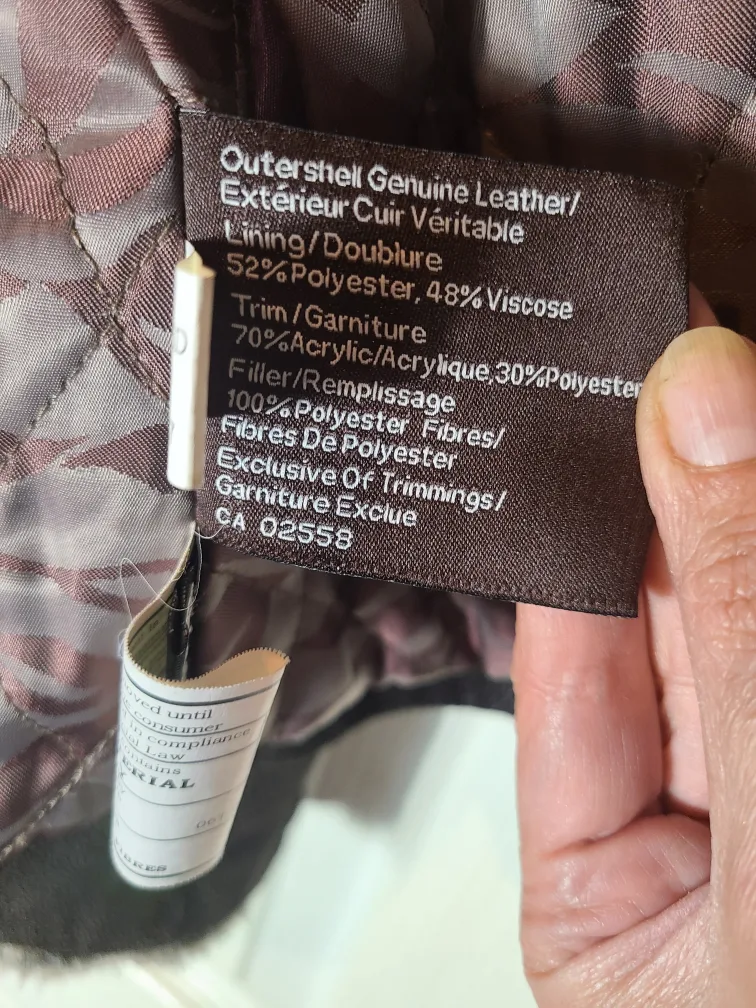 Danier Leather Jacket Thinsulate w/Faux Fur Collar image indicator(7)