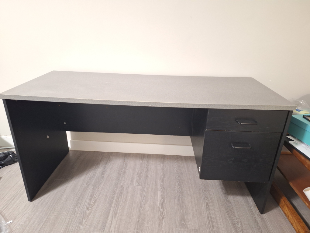 Black Desk with Grey Top