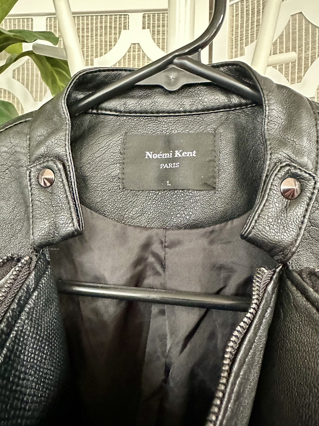 Noemi Kent Paris Gothic Black Assymetric Faux Leather Jacket - photo 2