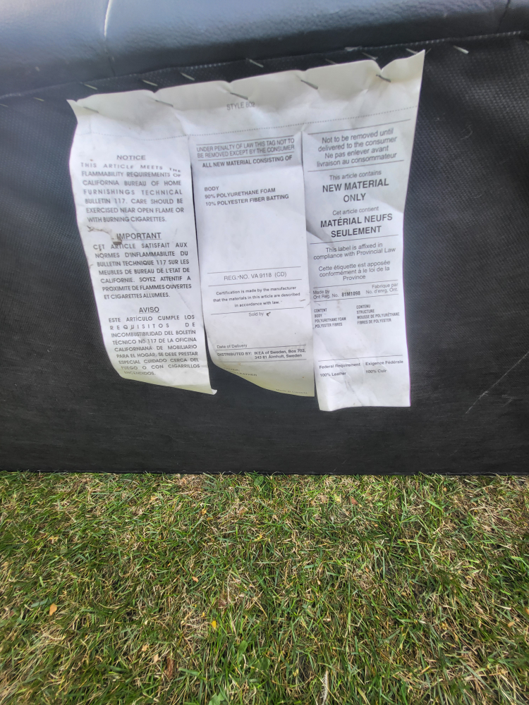 Black Leather Sofa $300 - photo 4