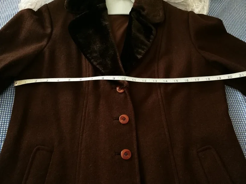Vintage wool coat women S-M (dry cleaned) image indicator(7)