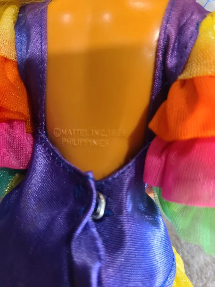 Vintage Barbie Doll in Rainbow Dress image indicator(4)