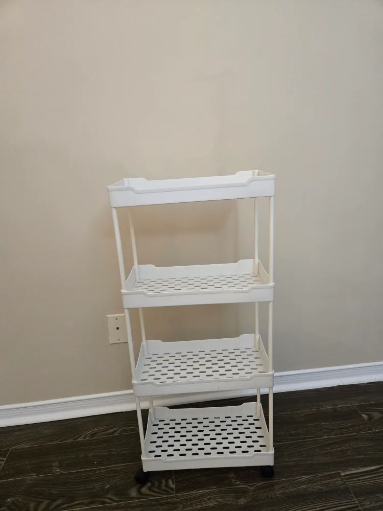 White Rolling Storage Cart thumbnail