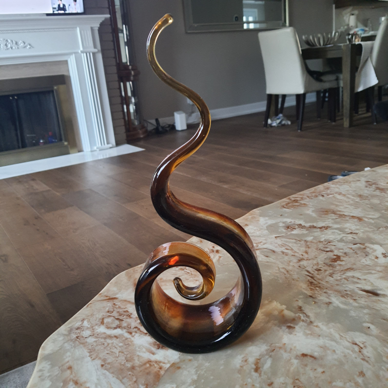 Murano Style Art Deco Glass Sculpture 