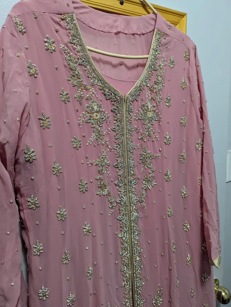 Pink Embroidered Dress thumbnail