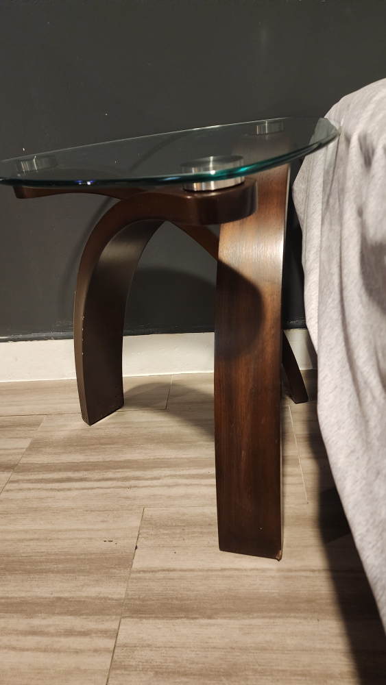 Glass Top End Table - photo 2