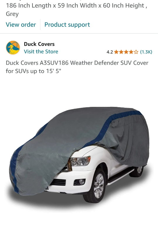 Duck Covers A3SUV186 Weather Defender SUV Cover - Grey - photo 4
