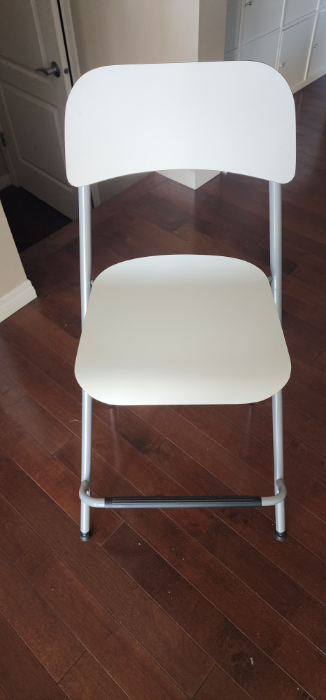 White Folding Bar Stools - Three - photo 2