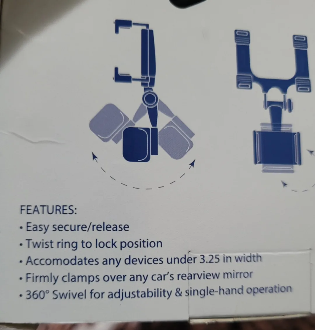 🆕️Rear View Mirror Phone Mount image indicator(3)