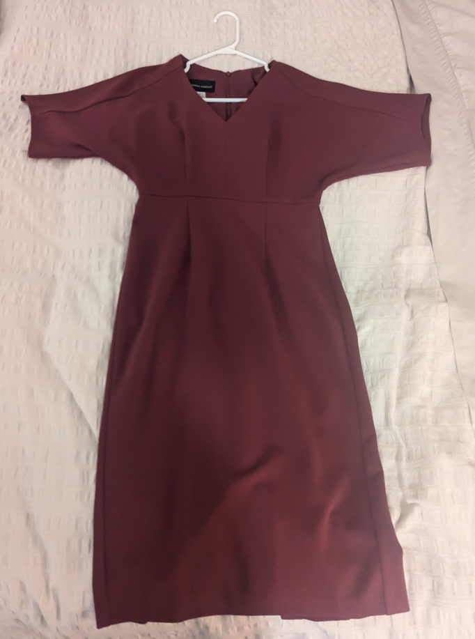 Donna Morgan Burgundy Midi Dress