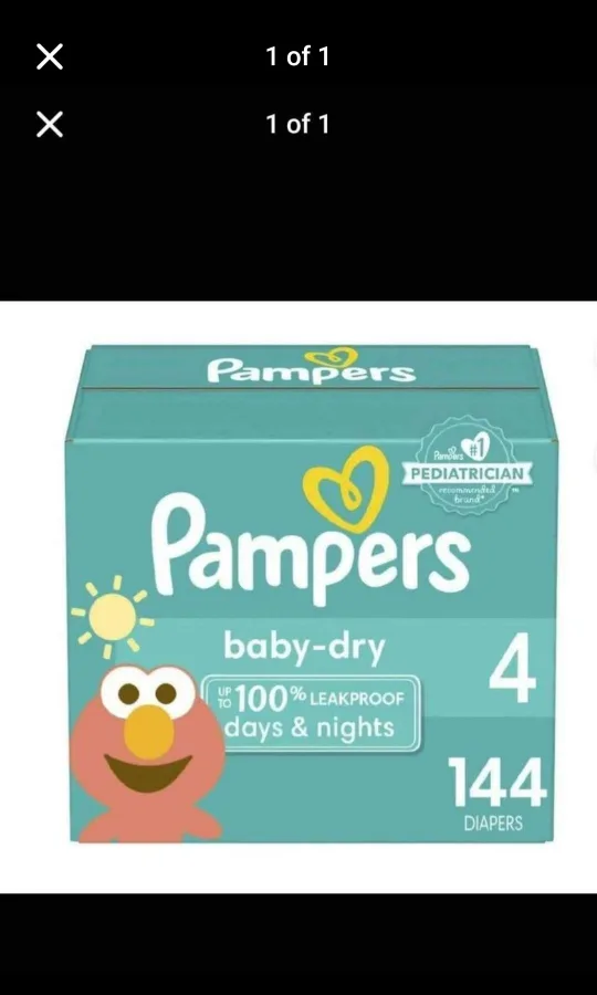 Pampers Baby-Dry Diapers Size 4 (144 count)