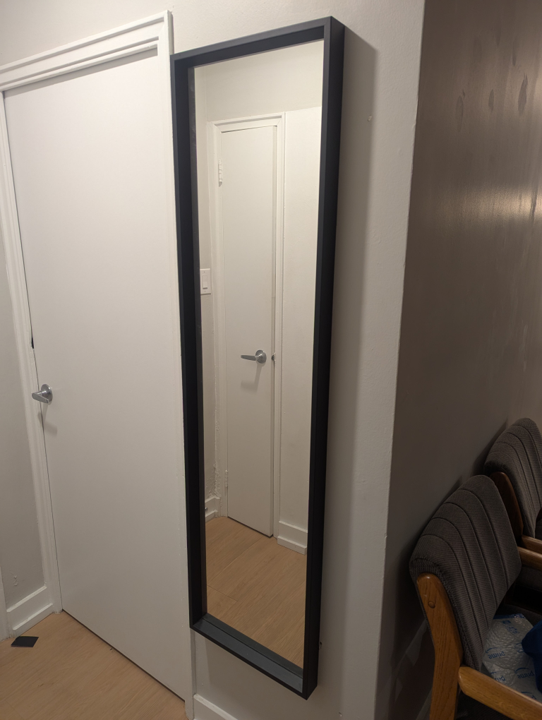 Full Length Mirror with Black Frame