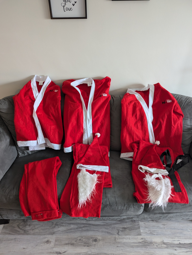The "Santa Pur-Suit" Santa Suits