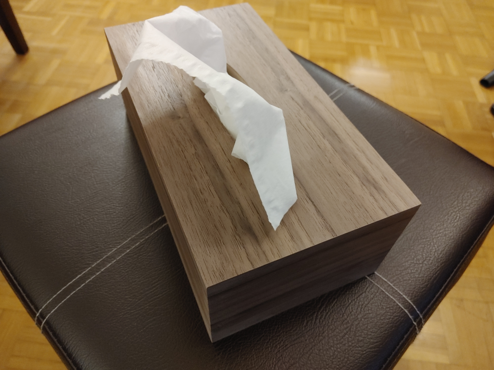 Wooden Tissue Box Cover - Walnut - photo 5