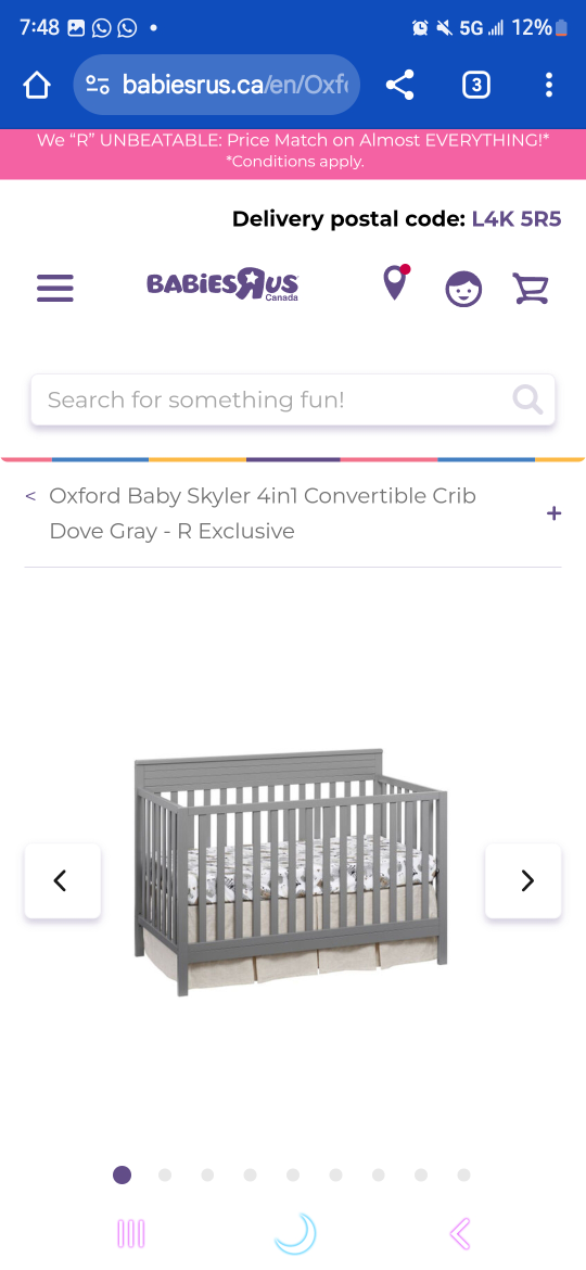 Oxford Baby Skylar 4-in-1 Convertible Crib Dove Gray - photo 2