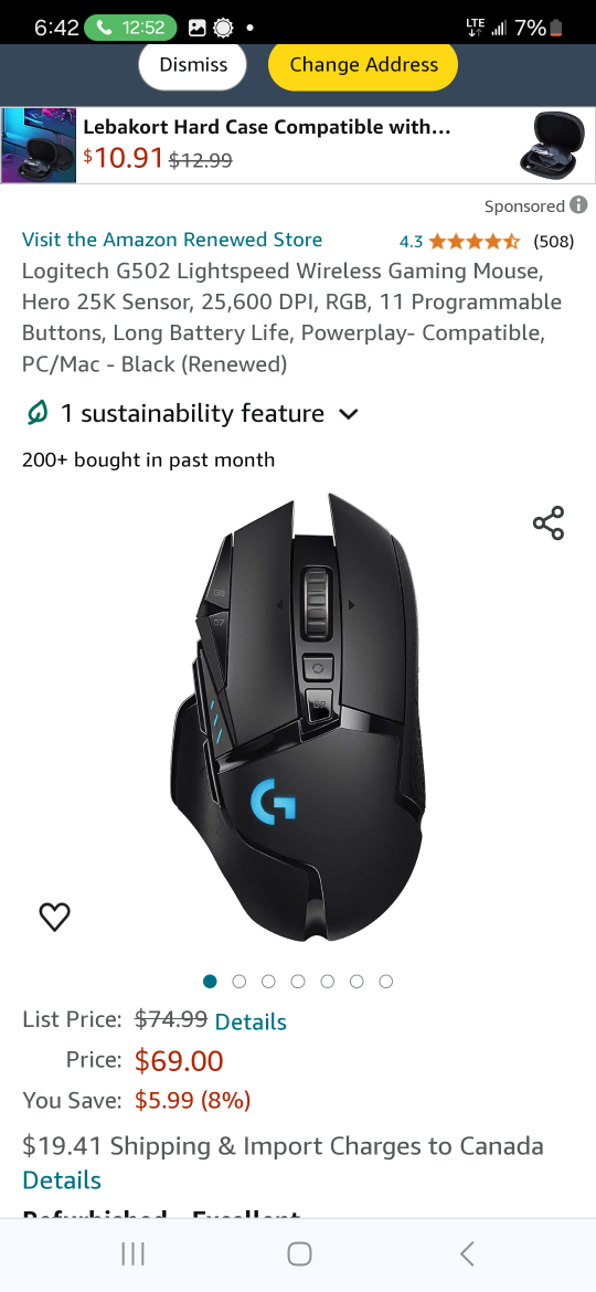 Logitech G502 Wired Gaming Mouse - photo 3