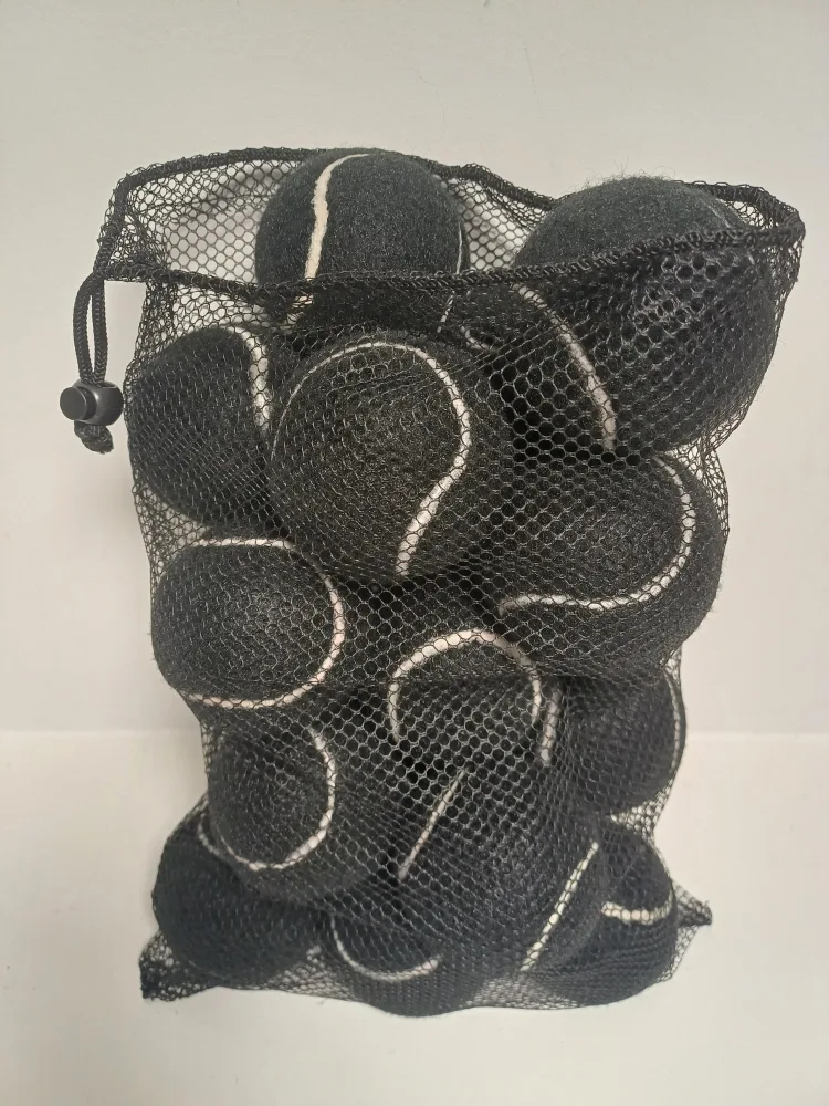 20 Pack Black Training Balls for Dogs; Tennis Balls image indicator(2)