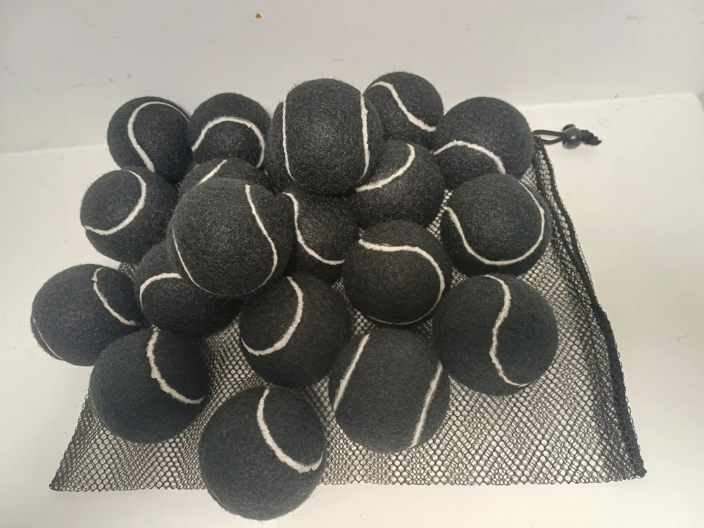 20 Pack Black Training Balls for Dogs; Tennis Balls image indicator(3)
