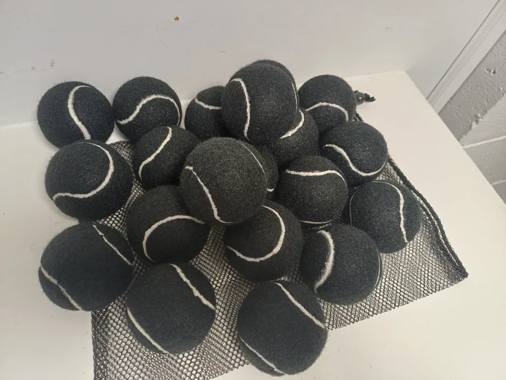 20 Pack Black Training Balls for Dogs; Tennis Balls image indicator(6)