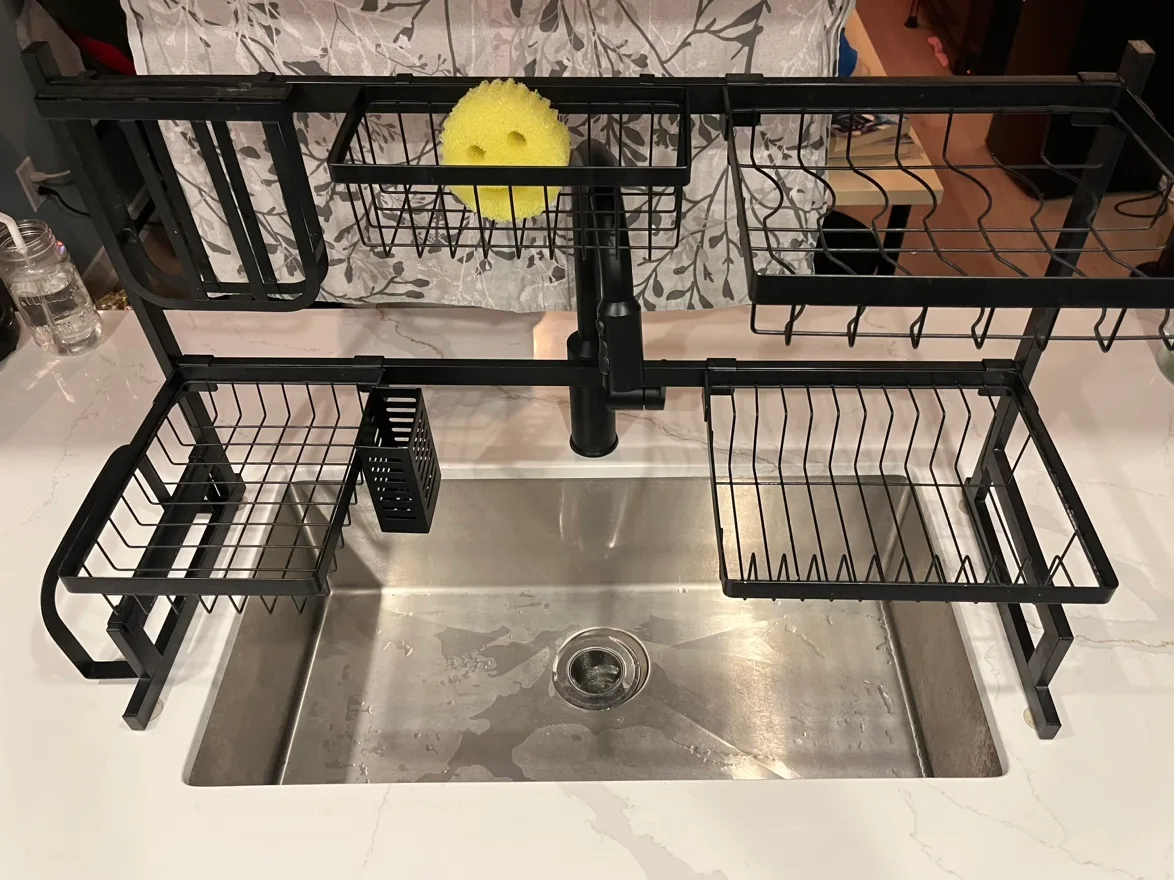 Over the sink customizable dish drying rack (wide, 85cm) image indicator(2)