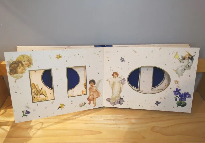 Vintage Victorian Photo Albums Book Set of 2 Floral & Angels image indicator(5)