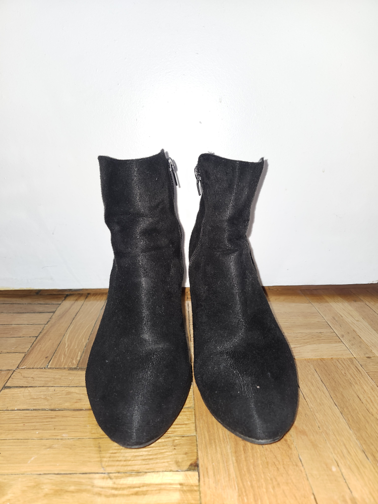 Black Suede Booties