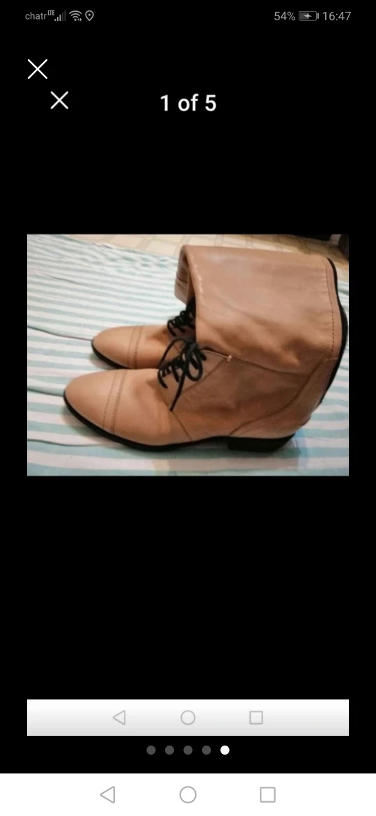Tan Leather Knee-High Boots