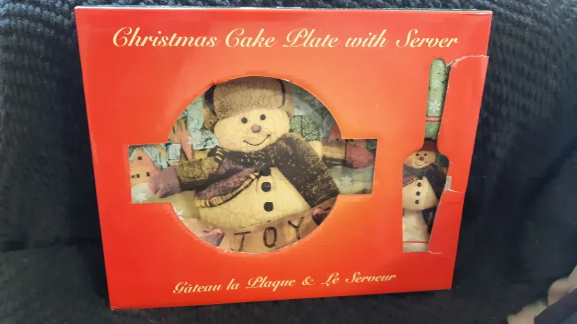 🥕🥕🥕Christmas Cake Plate with Server image indicator(3)