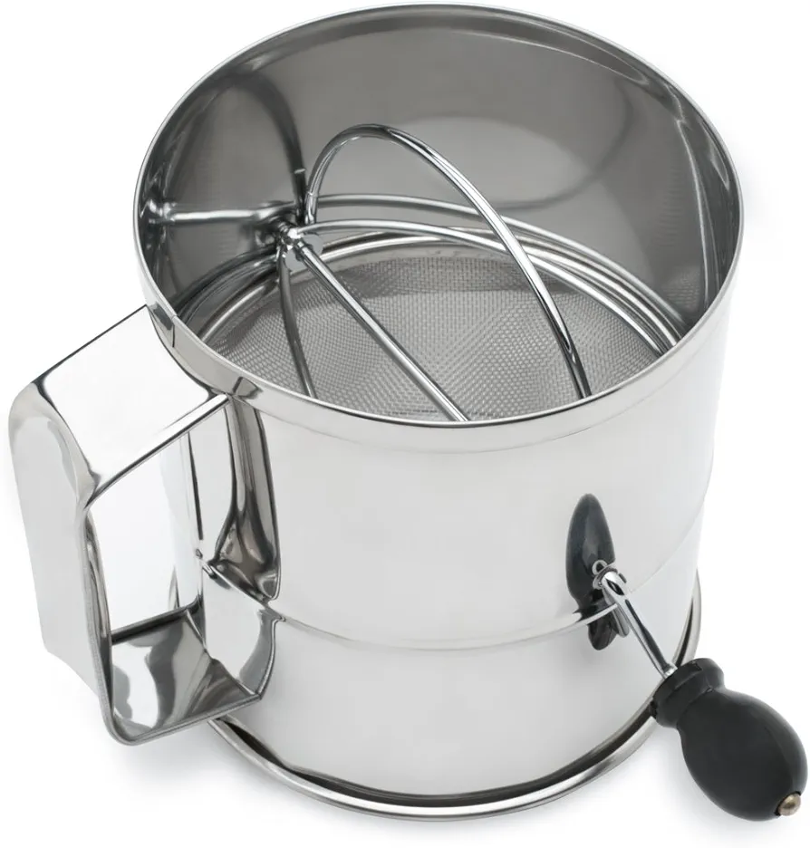 Brand NEW 8 Cup Stainless Steel Rotary Flour Sugar Sifter - photo 2